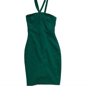 Likely Green Halter Bodycon Cocktail Dress